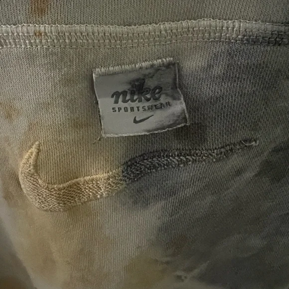 Nike Men's Size Large Tie-Dye Hooded Sweatshirt in Cream, Yellow and Gray - Picture 5 of 8